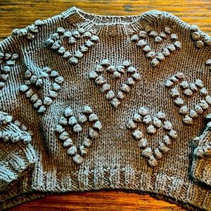 Gray heart sweater